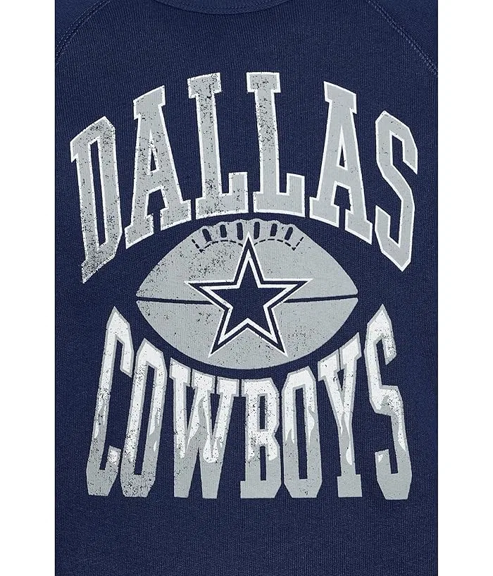 Флисовая толстовка с рукавом реглан Dallas Cowboys Hot Route Junk Food Clothing Kids, Blue/Red — фото 3