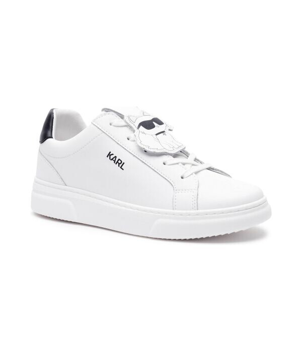

Кроссовки кожаные Karl Lagerfeld Kids с логотипом, белый