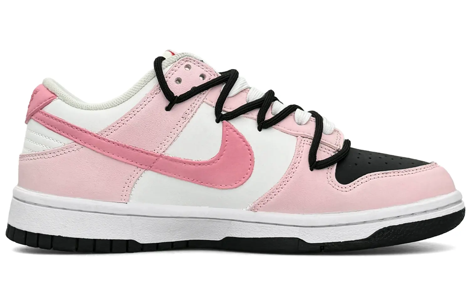 

Кроссовки Nike Dunk Skateboarding Shoes Women's Low-top Black, розовый