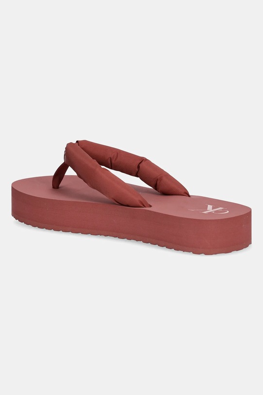 Шлепки BEACH SANDAL FLATFORM TTXR SATIN Calvin Klein Jeans, розовый — фото 3