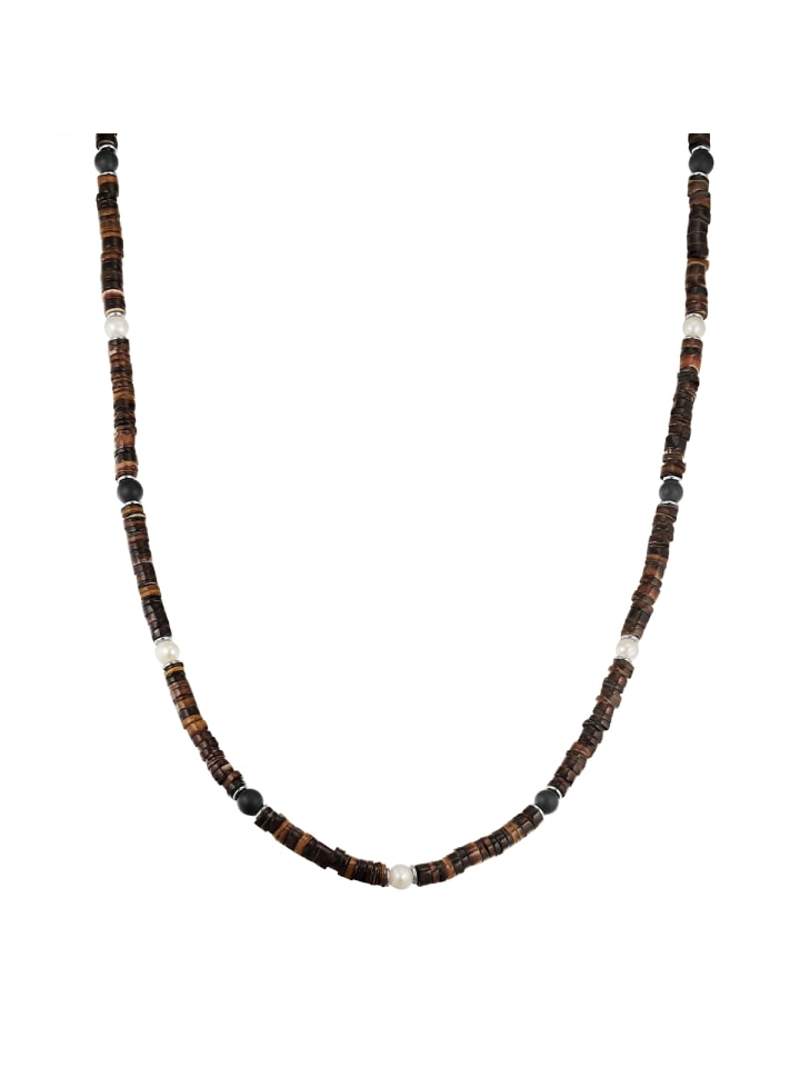 

True Rebels Колье из нержавеющей стали с коричневым агатом