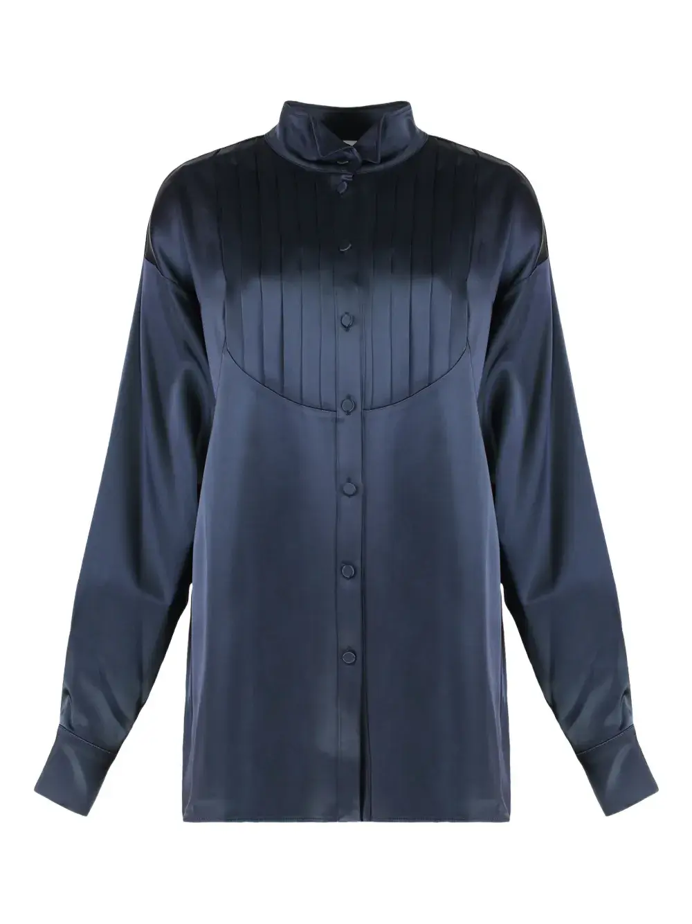 

Блузка из плиссированного сатина Les Filles D'Eva, синий