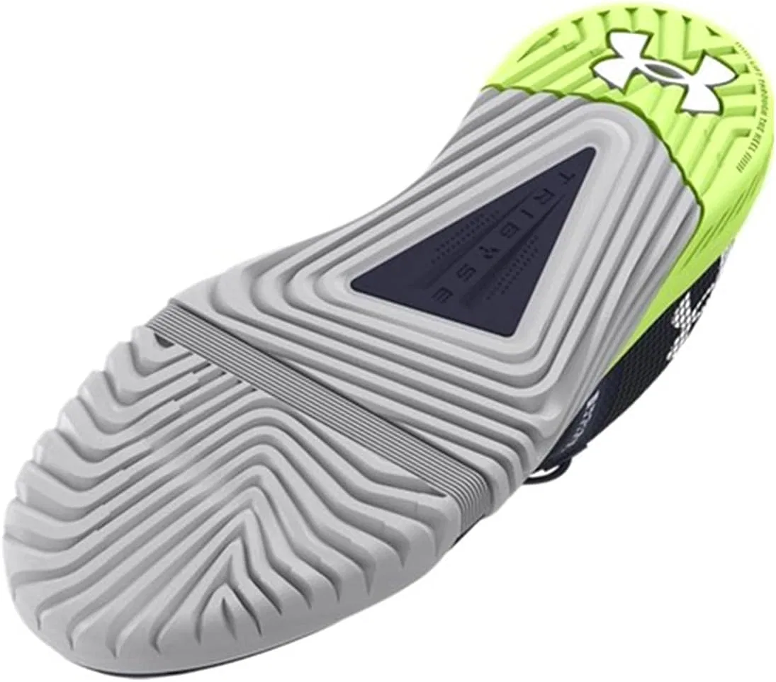 Мужские тренировочные кроссовки Under Armour TriBase Reign 6, Midnight Navy Morph Green White — фото 4