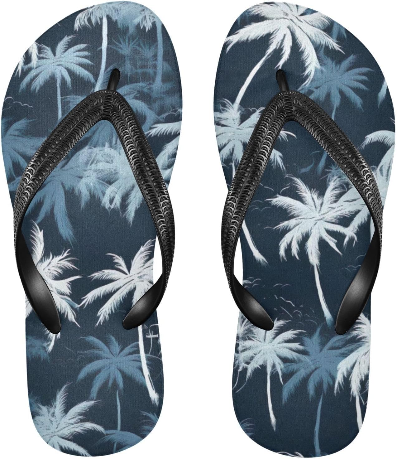 

Шлепанцы с рисунком пальм, пляжные летние повседневные сандалии для женщин и мужчин, тапочки для душа, размер XS Kfbe, Palm