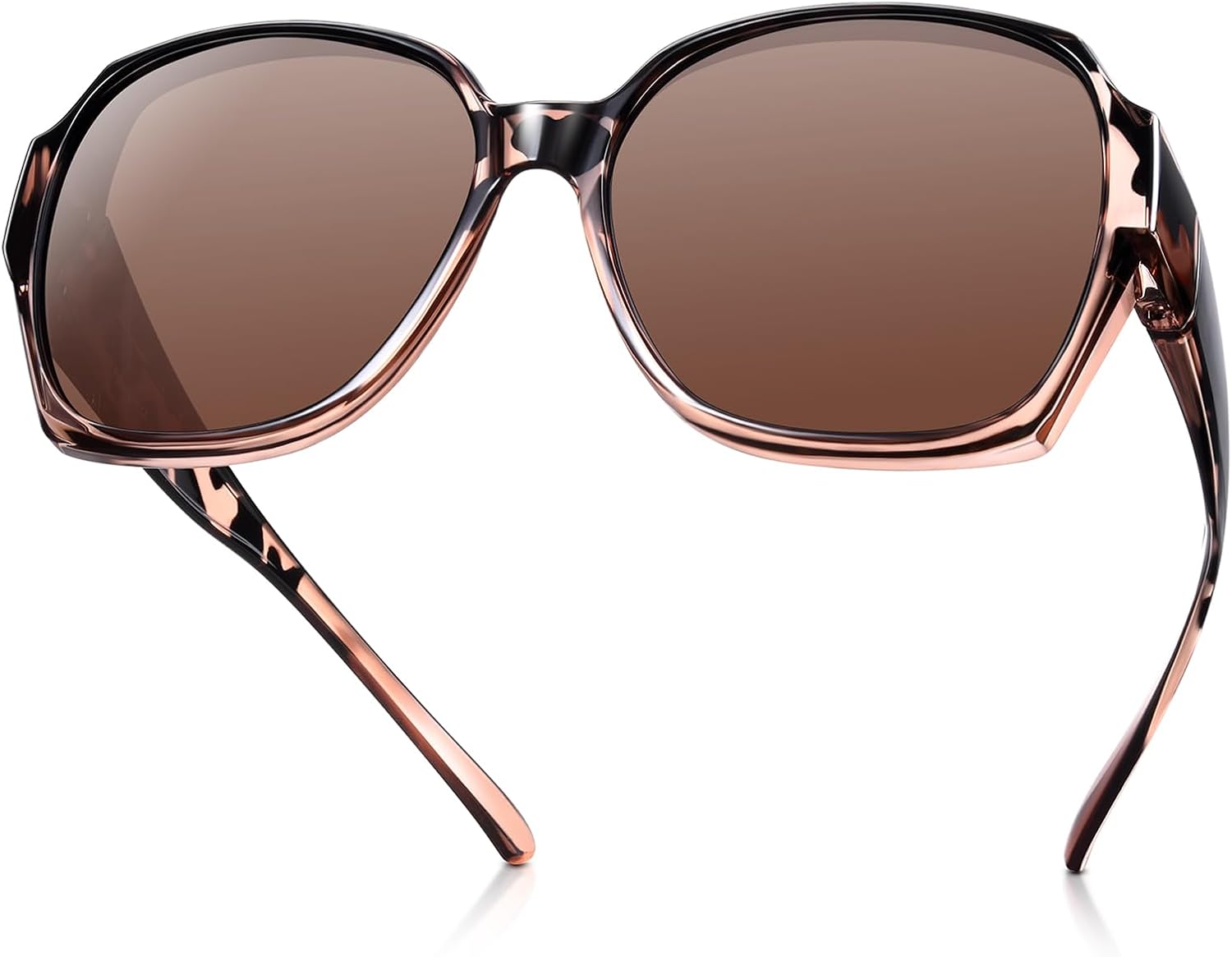 

Поляризованные солнцезащитные очки Br'Guras, надеваемые поверх обычных очков, для женщин и мужчин, модные квадратные, легкие (янтарный леопардовый принт, коричневый), A1-amber Leopard Brown