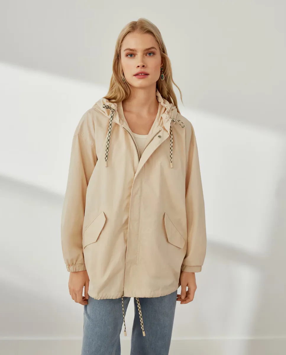

Женская короткая техническая парка Southern Cotton, бежевый