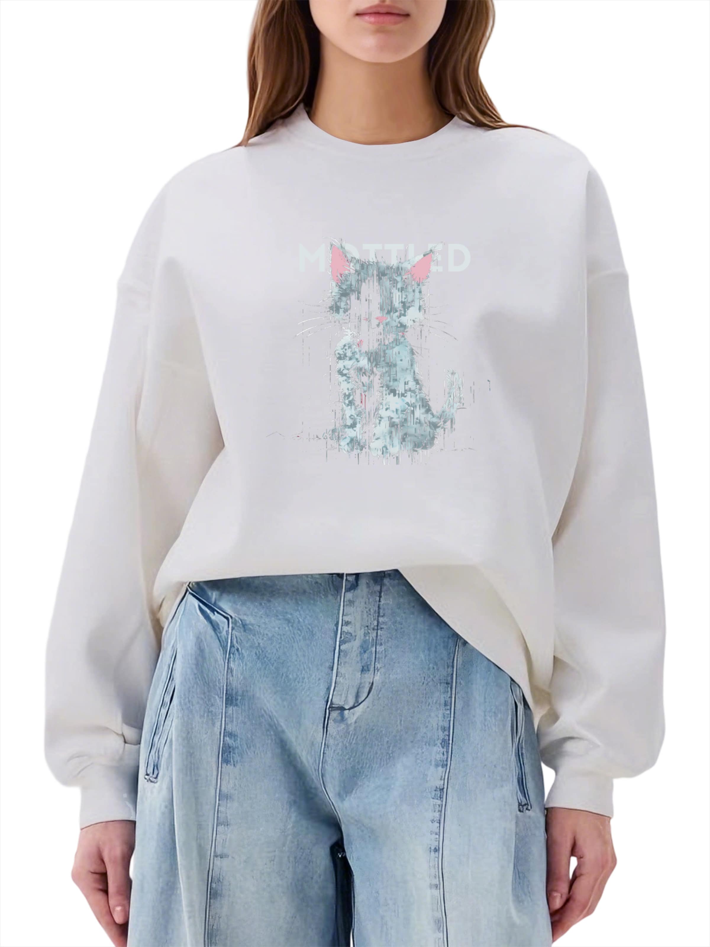 

GORHEY Свитшот 'INS Style' в белом цвете