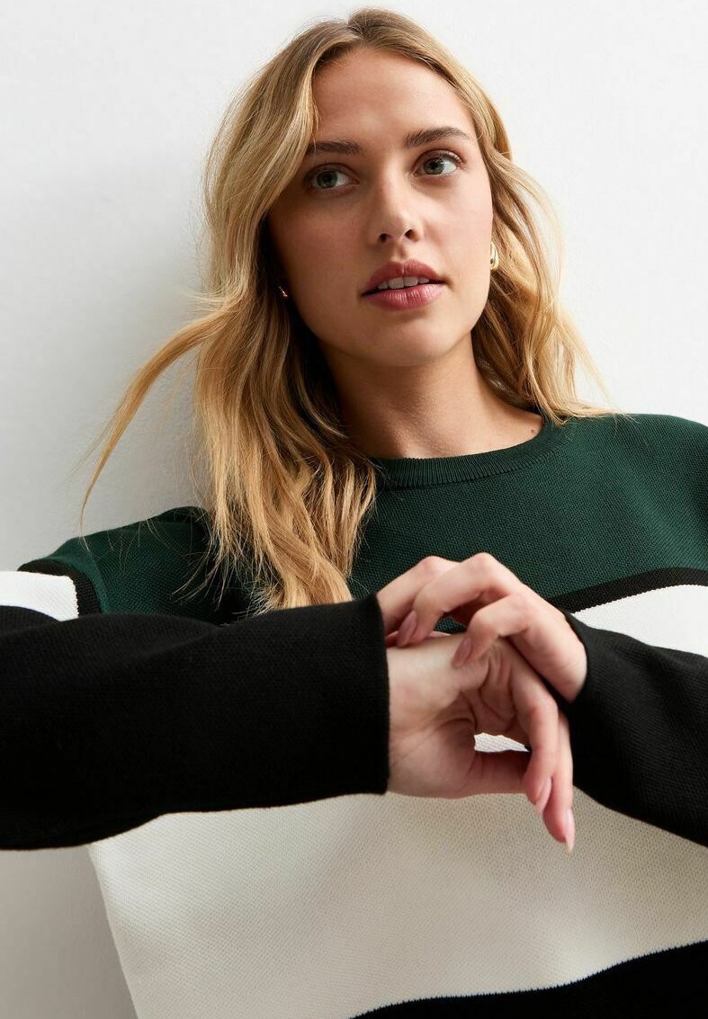 

Джемпер KNIT COLOUR BLOCK JUMPER New Look, зеленый