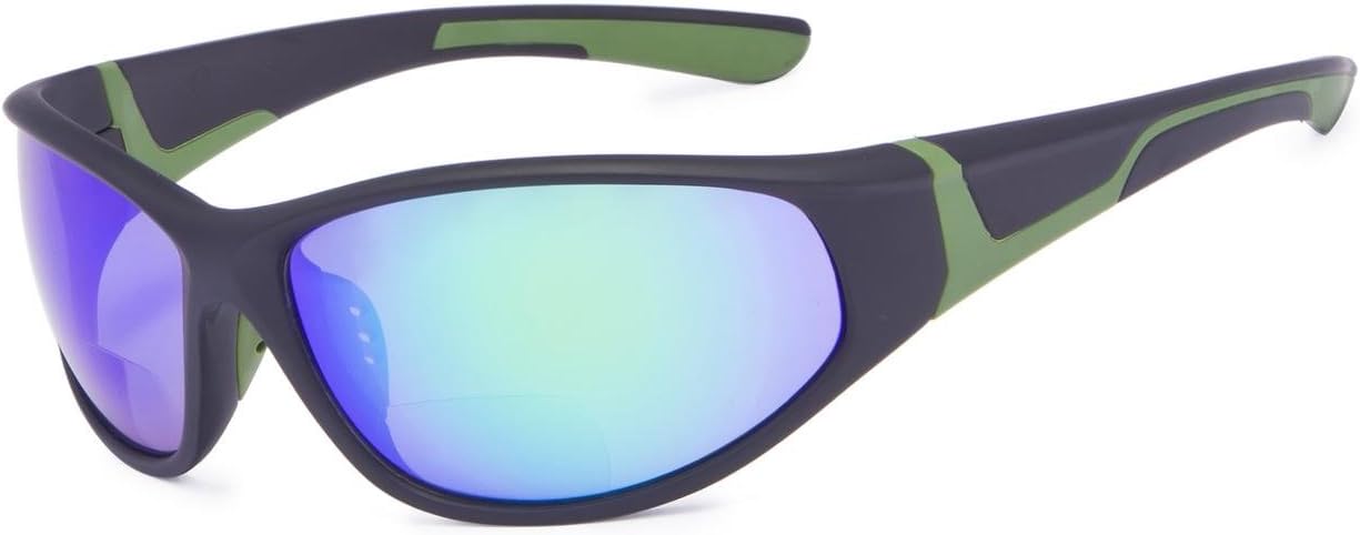 

Солнцезащитные очки Eyekepper с бифокальными линзами, оправой из материала TR90 и резины — спортивные солнцезащитные очки для чтения (зеленые зеркальные линзы, 3.50), Green Mirror