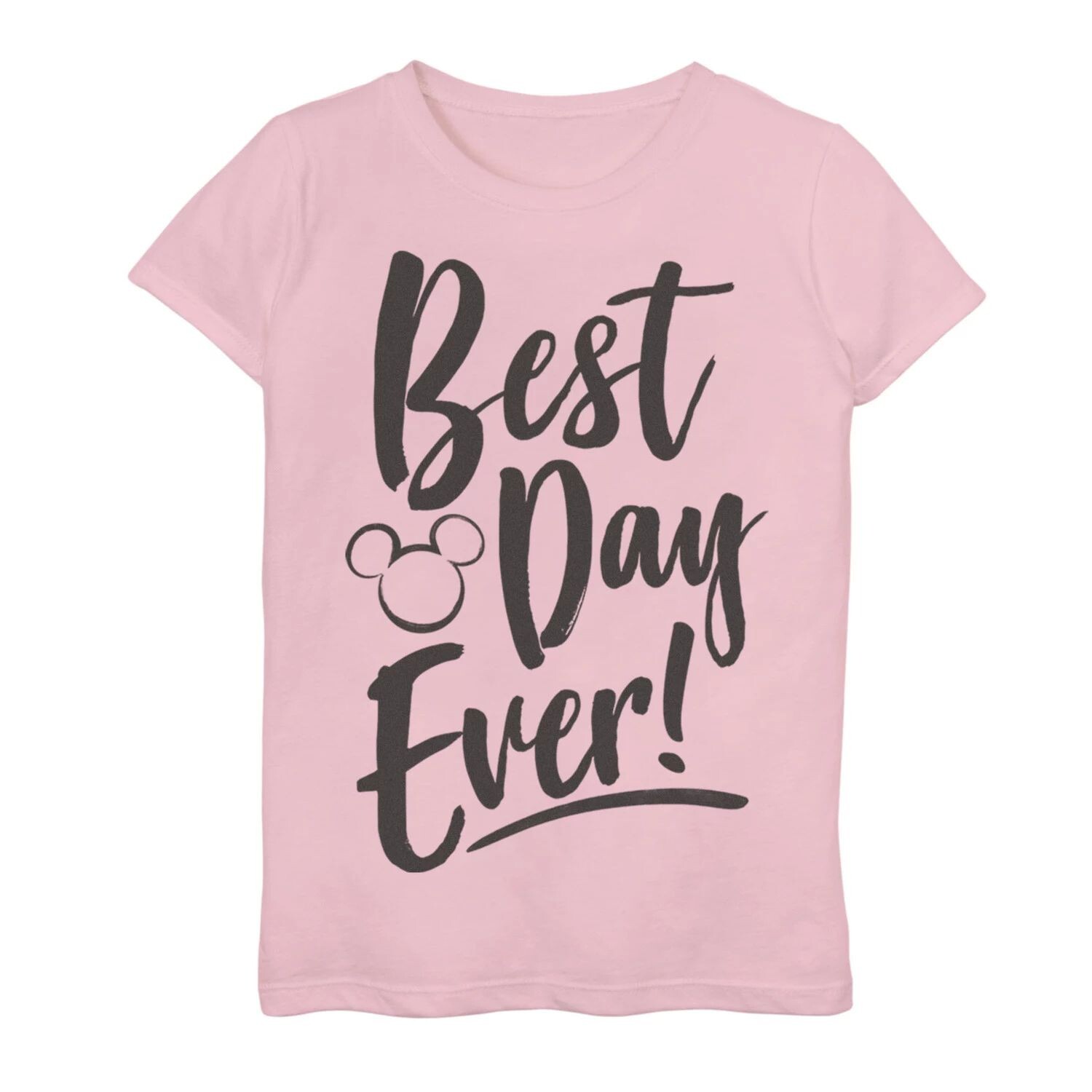 

Футболка с изображением головы Микки Хэда Disney для девочек 7–16 лет Park Best Day Ever Disney, розовый