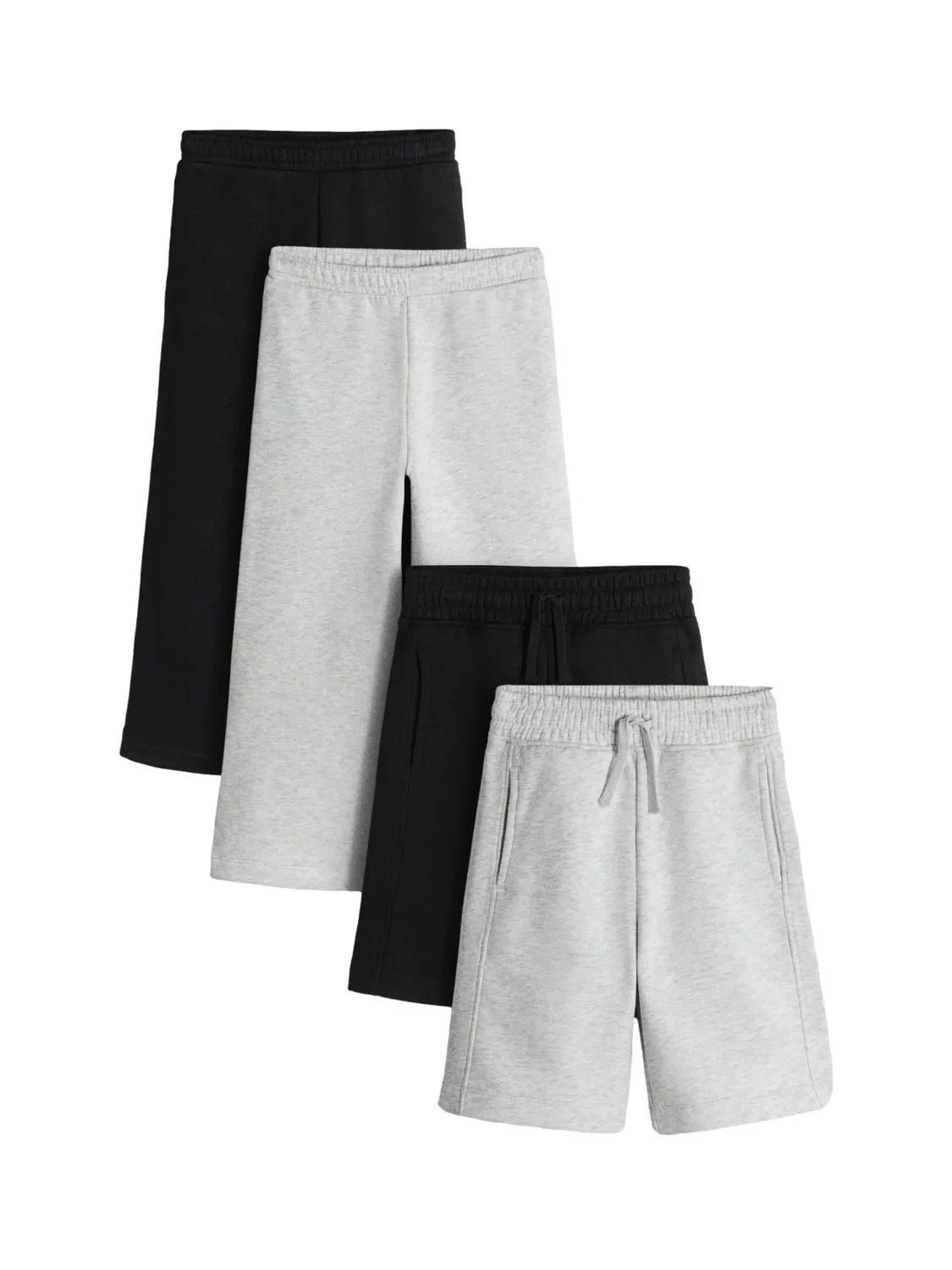Брюки с широкими штанинами The Set, Light Grey/Black