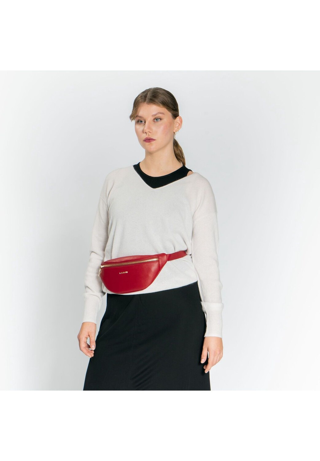 

Поясная сумка Bologna Leather 31 см LAZAROTTI, красный