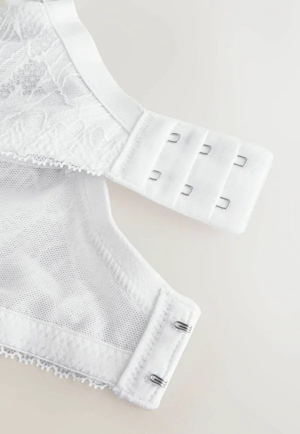 Бюстгальтер без подкладки с глубоким вырезом и на косточках Next, White — фото 3