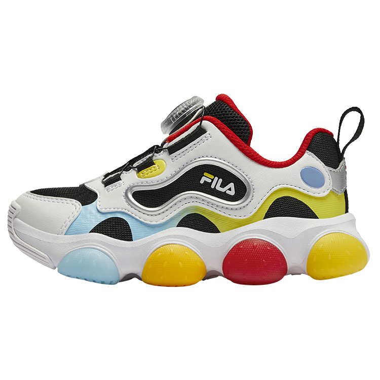 

FILA KIDS Детские кроссовки с низким верхом, устойчивые к скольжению, черные и белые, для детей от 3 до 7 лет