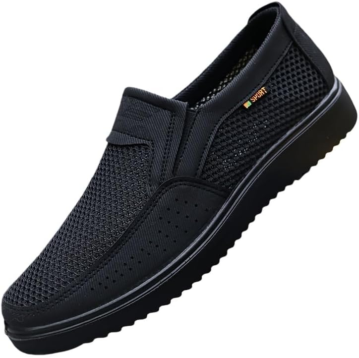 

Модные мужские вязаные повседневные кроссовки Clolinde - большой размер, легкие, дышащие и противоскользящие - для активного отдыха на природе, черный