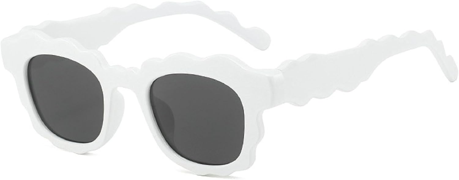 

Модные солнцезащитные очки неправильной квадратной формы из геля разных цветов для женщин, с прозрачными градиентными линзами и защитой от УФ-излучения UV400 для мужчин. Трендовые и уникальные солнцезащитные очки mincl, White