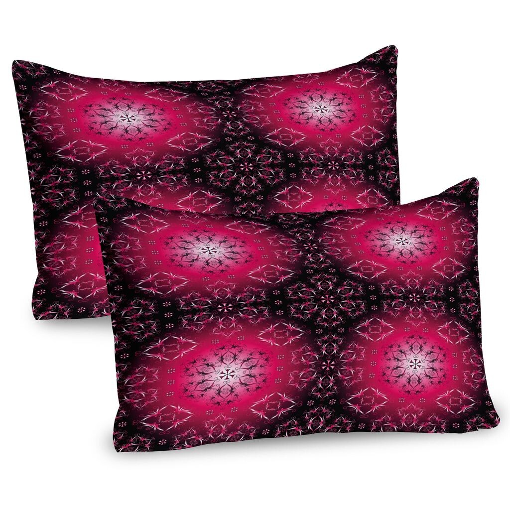 

ABAKUHAUS Purple Mandala Чехлы для подушек, набор из 2 шт., Винтажное психоделическое художественное сакральное этническое декоративное изображение сущности космоса, чехол для подушки с декоративным принтом, 80x40 см, темно-бордовый розовый