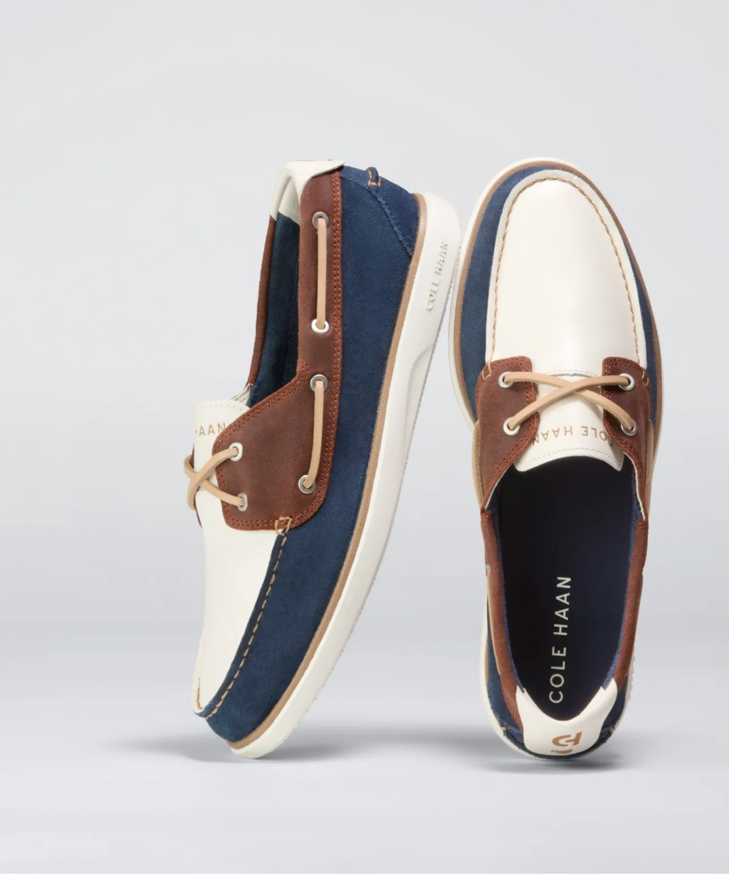 Мужские кожаные мокасины Cole Haan GrandPro Windward коричневые — фото 2
