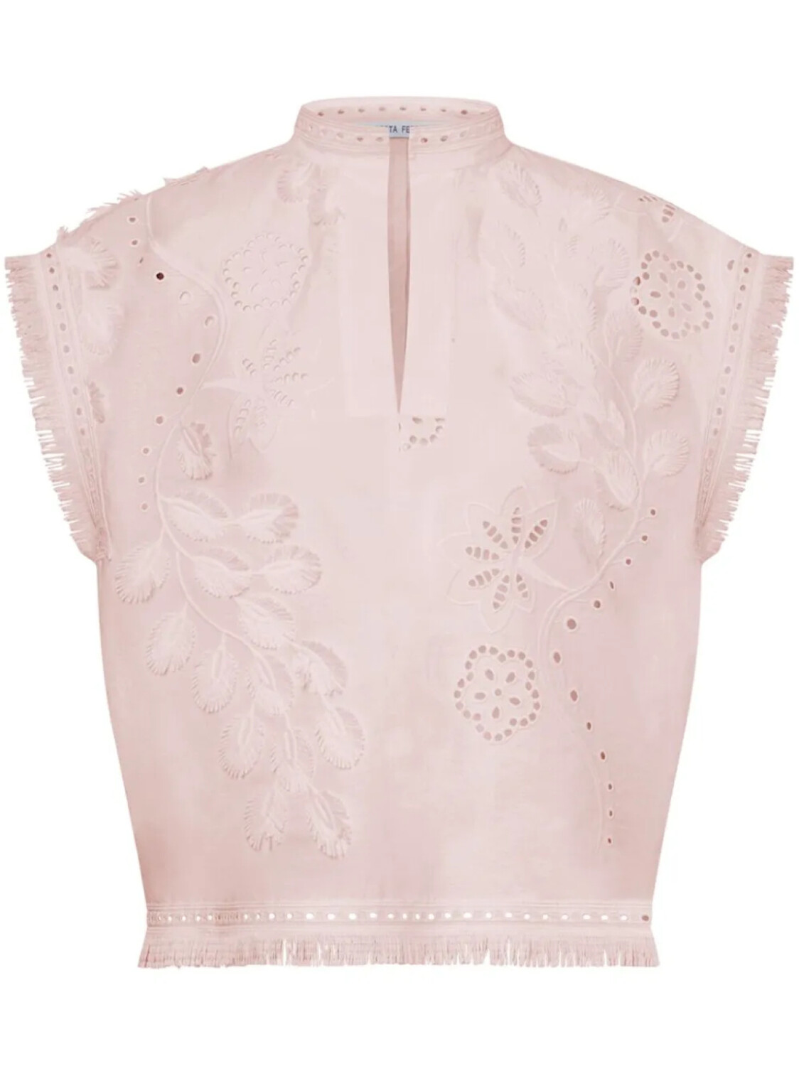

Alberta Ferretti топ с цветочной вышивкой, розовый