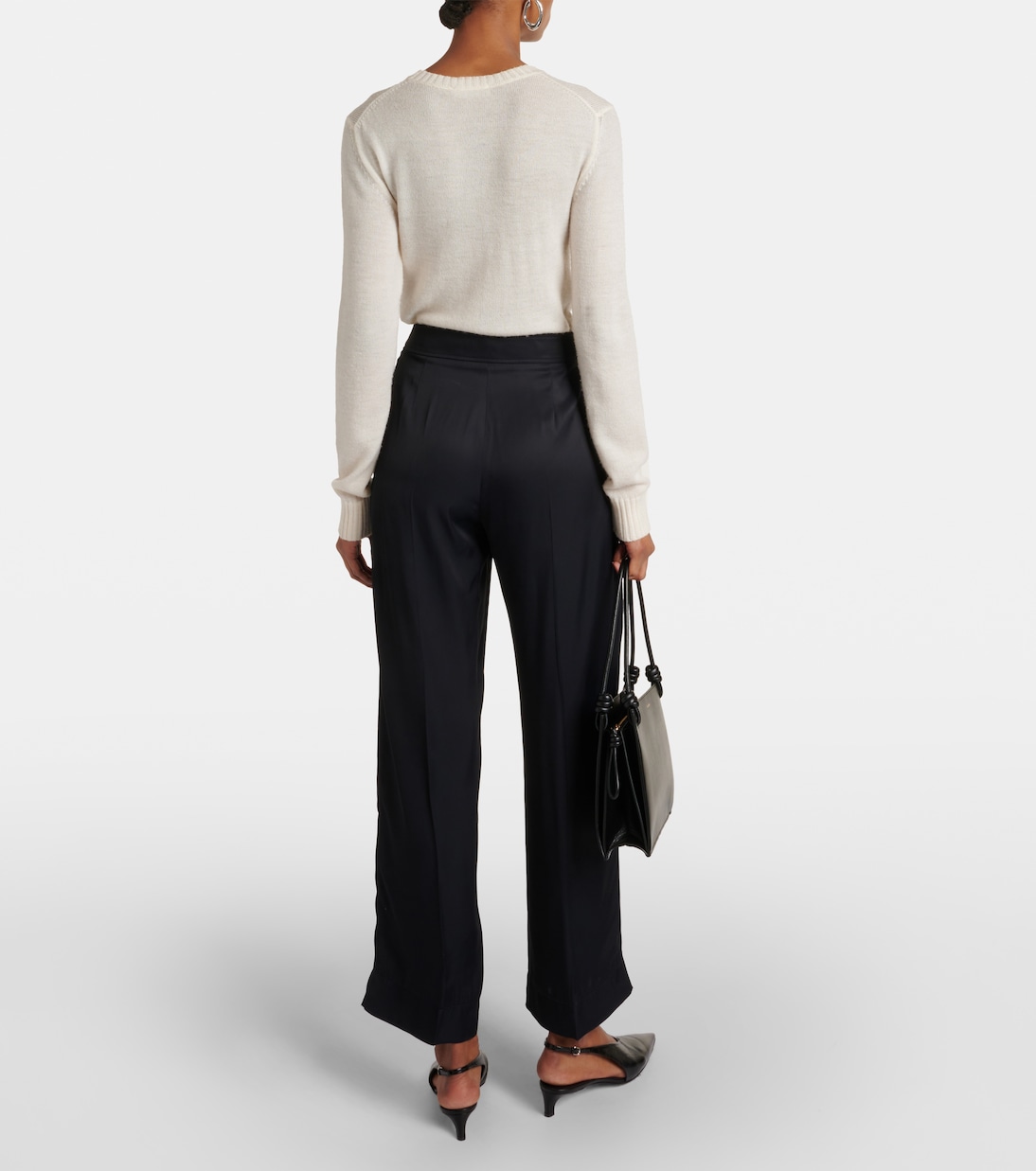 Широкие брюки с высокой талией Jil Sander, темно-синий — фото 3