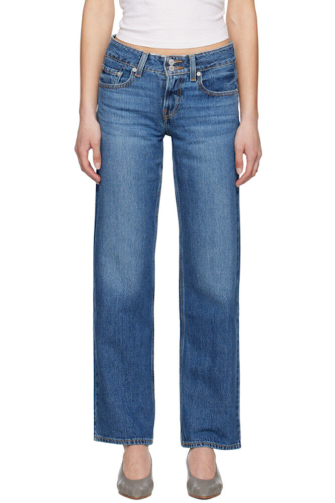 

Синие супернизкие джинсы Levi's
