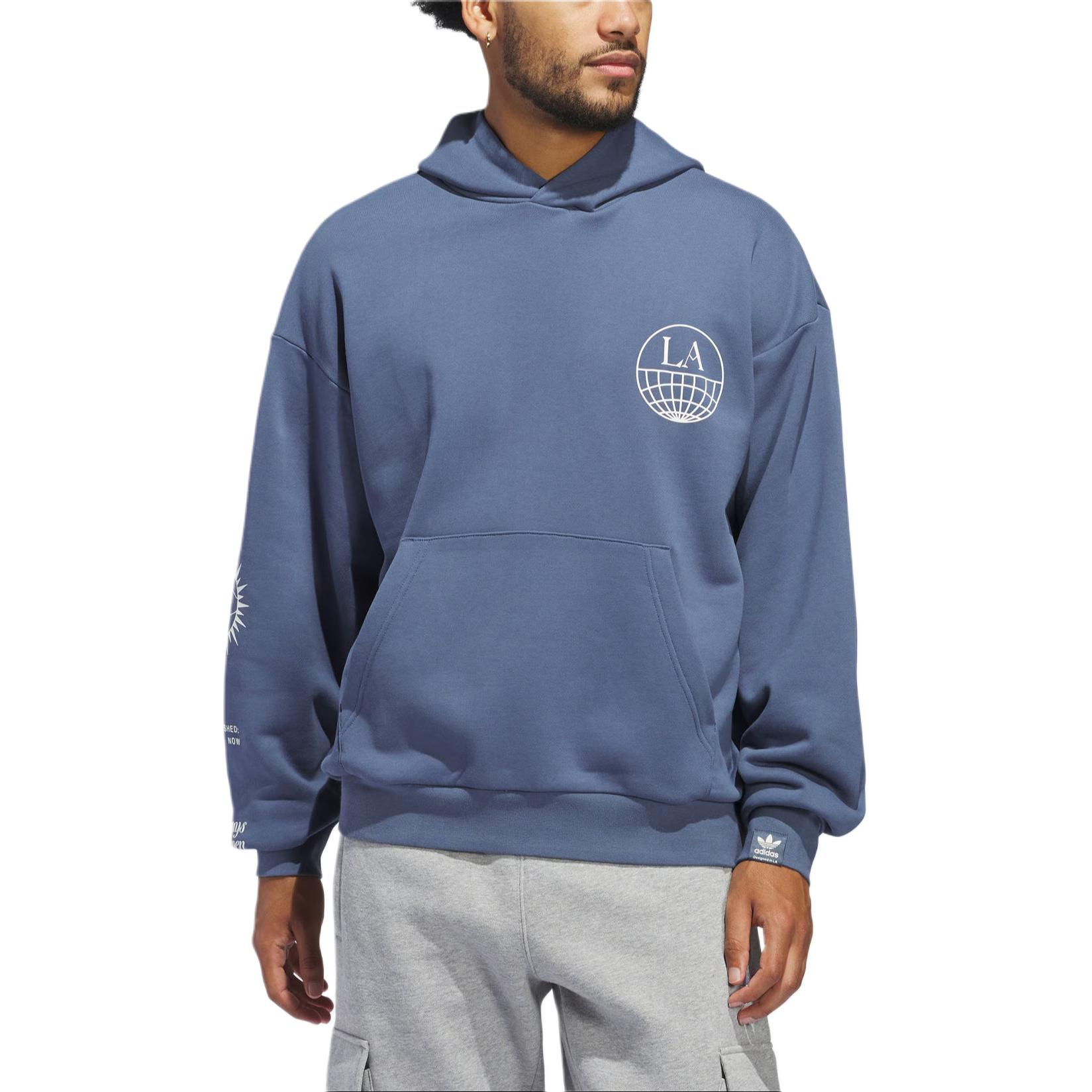 Графический свитшот LA TO THE WORLD Unisex Ink Blue/White Adidas Originals, синий — фото 4