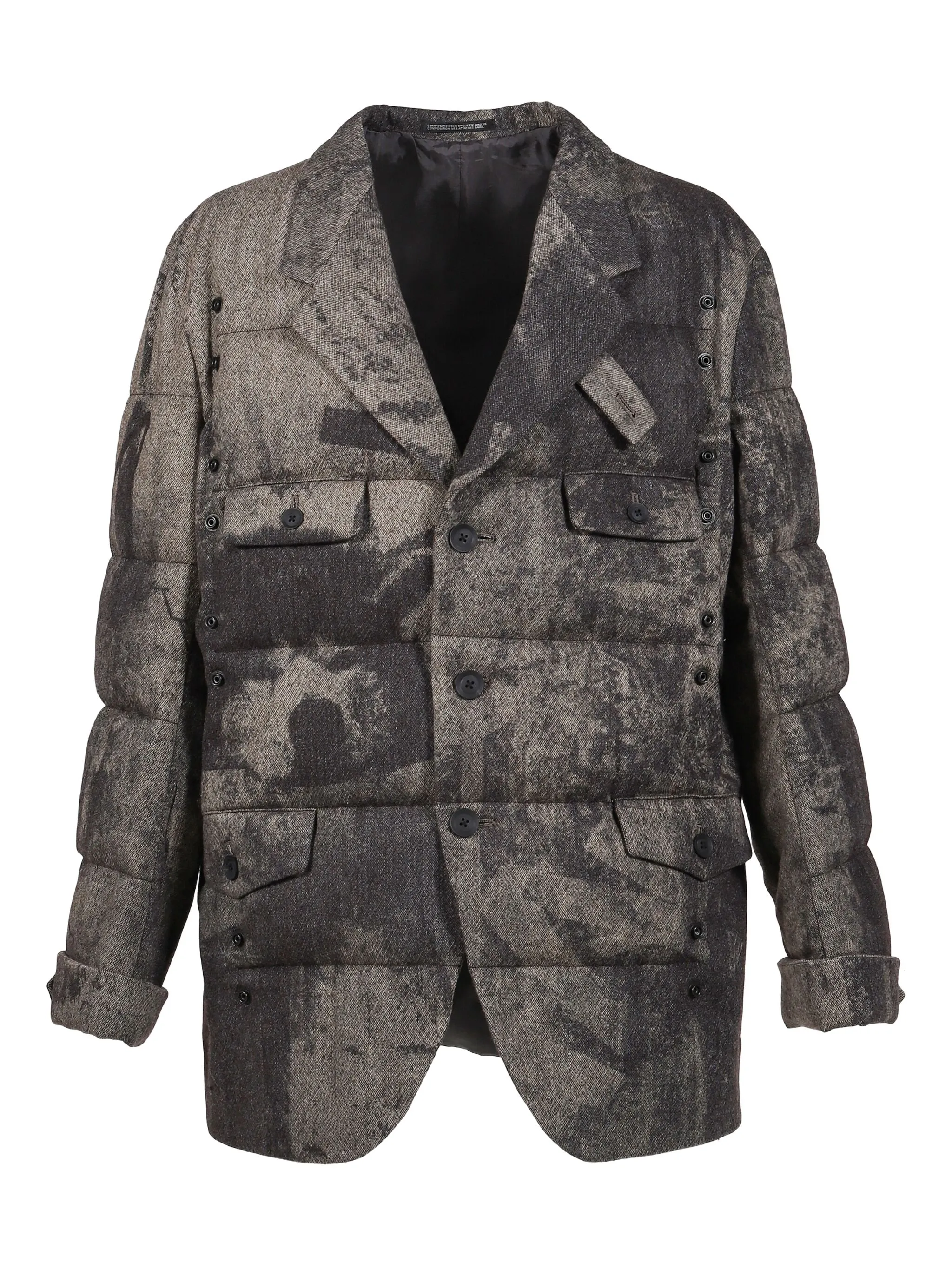 

Пуховик на пуговицах Yohji Yamamoto, черный