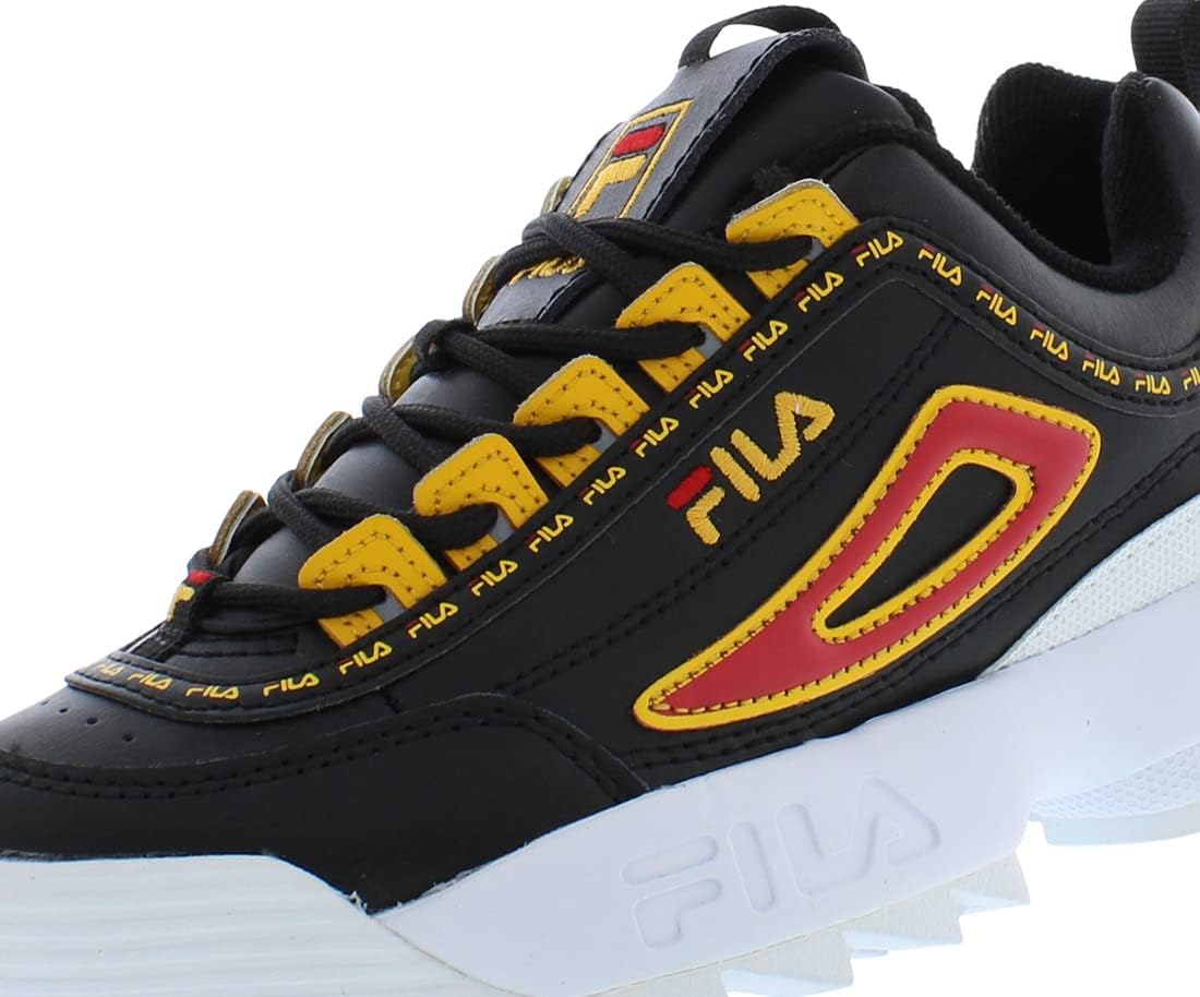 Кроссовки для мальчиков Fila Disruptor II Premium Repeat, черный/золотой — фото 3