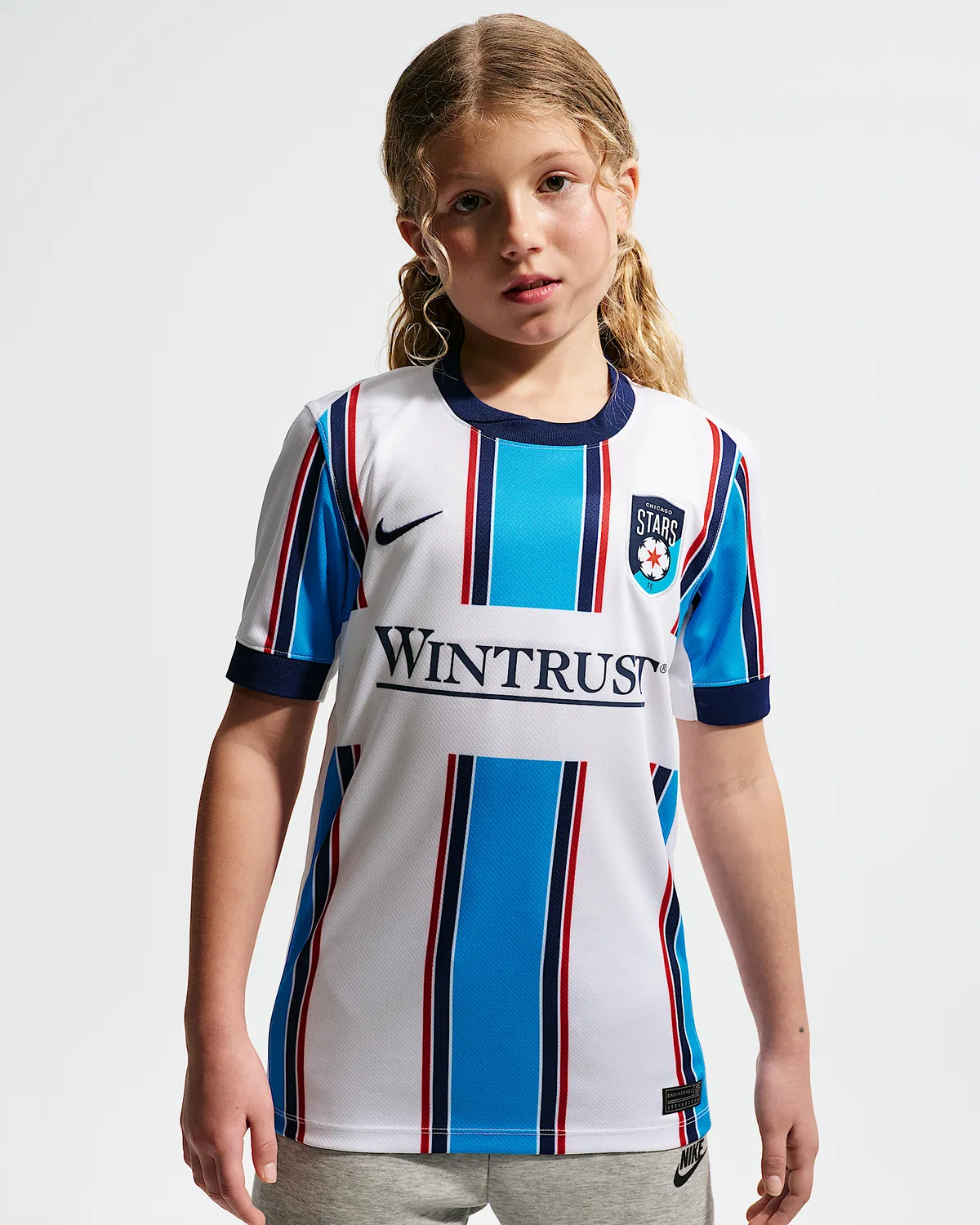 Детская футболка Nike Dri-FIT Replica Jersey Chicago Stars Stadium Edition, Blue Glow