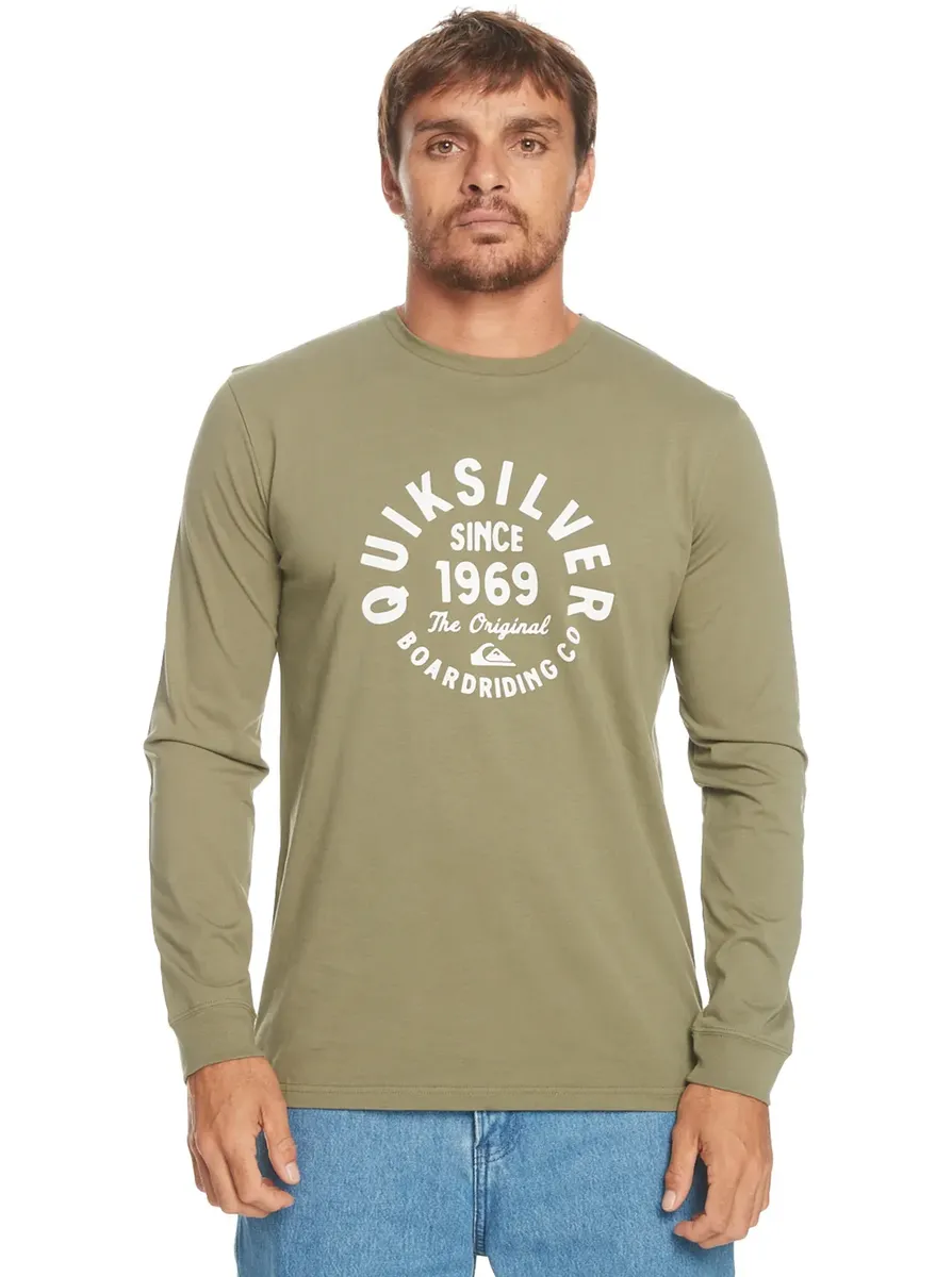 

Рубашка Quiksilver с длинными рукавами "Circled Script", цвет Four Leaf Clover