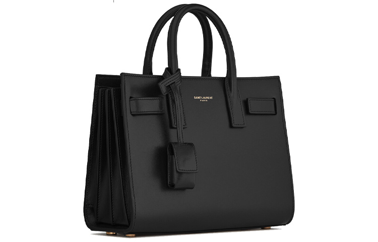 Сумка Sac De Jour Nano из гладкой кожи черная SAINT LAURENT — фото 2