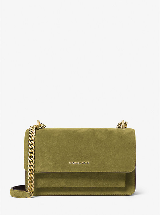 

Большая замшевая сумка Claire на плечо Michael Kors, зеленый