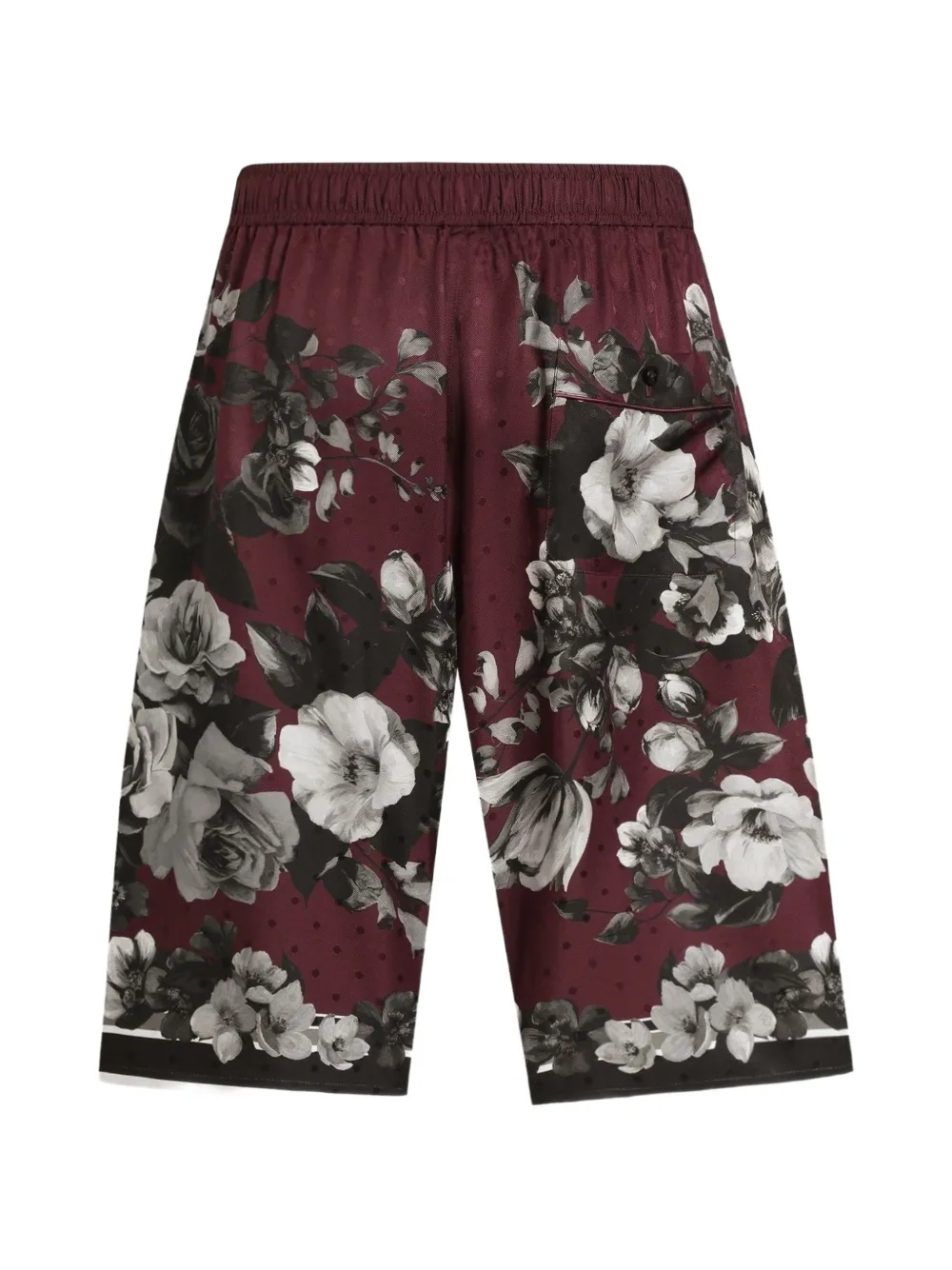 Твиловые брюки с узором "пионы и ветви" Dolce & Gabbana, красный — фото 2