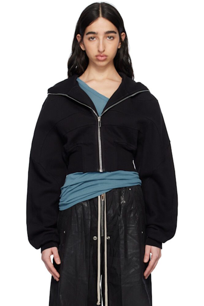 

Черная толстовка с капюшоном Hollywood Collage Rick Owens DRKSHDW