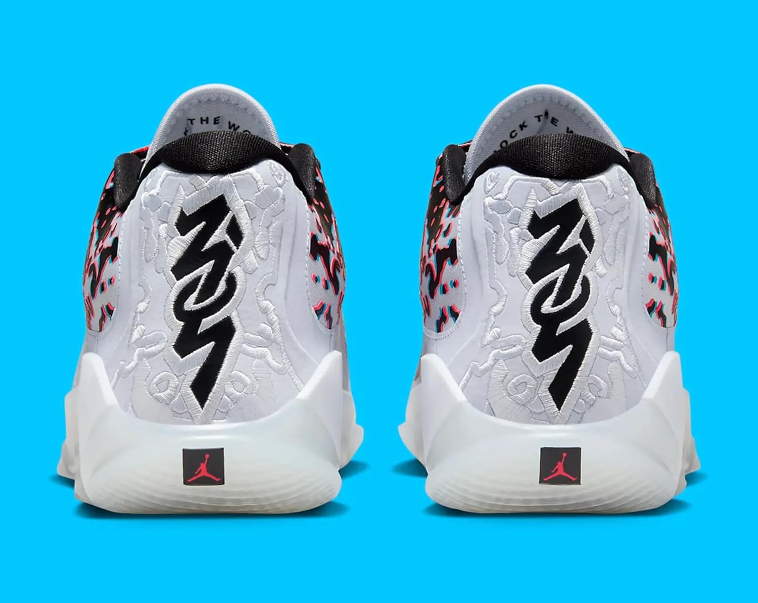 Мужские кроссовки Jordan Zion 3 (DR0675-106, белый/университетский красный/цементно-серый) Nike, Football Grey/Black — фото 4