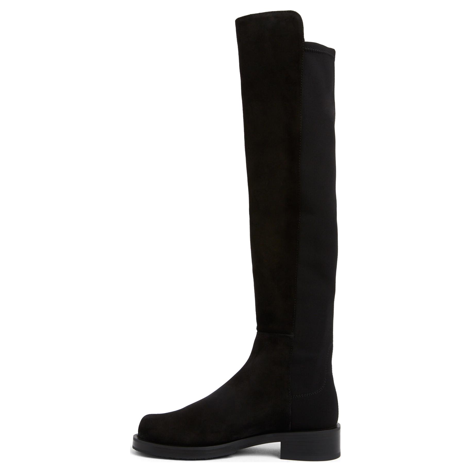 SW 5050 Ботфорты до колена 4 см Женские Черные Stuart Weitzman