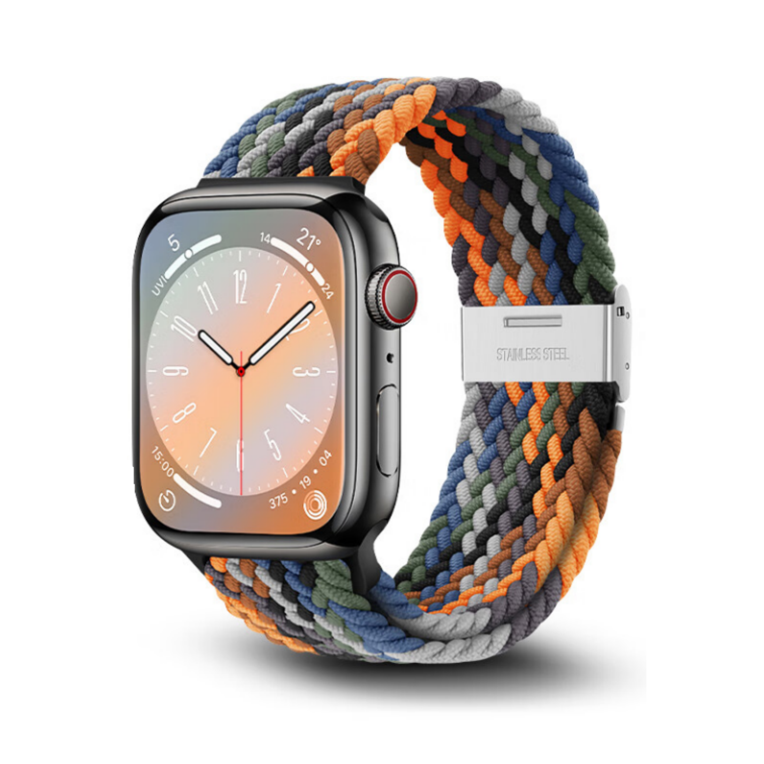 

Wepro Часы Strap Apple Compatibility Nylon Material 120mm~205mm, 【Upgraded weaving】Camouflage colorful