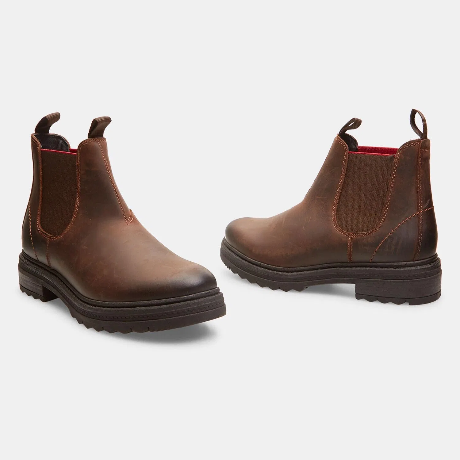 Мужские кожаные ботинки Bata на платформе Trace Sole, элегантные, на каждый день, уникальные, зимние, коричневый — фото 4