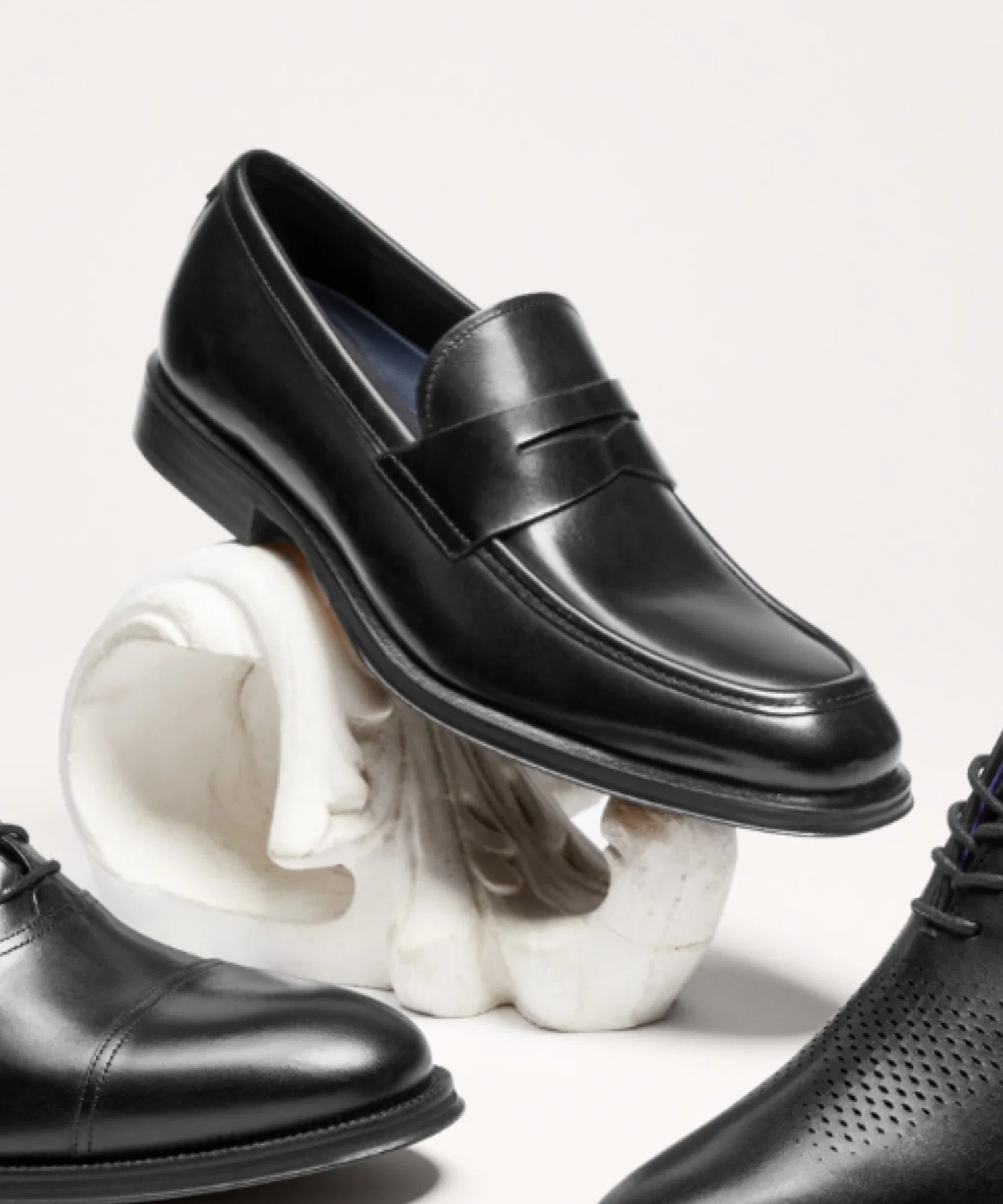Мужские кожаные пенни лоферы Cole Haan чёрные
