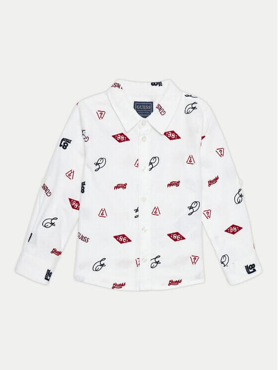 

Рубашка стандартного кроя Guess, белый