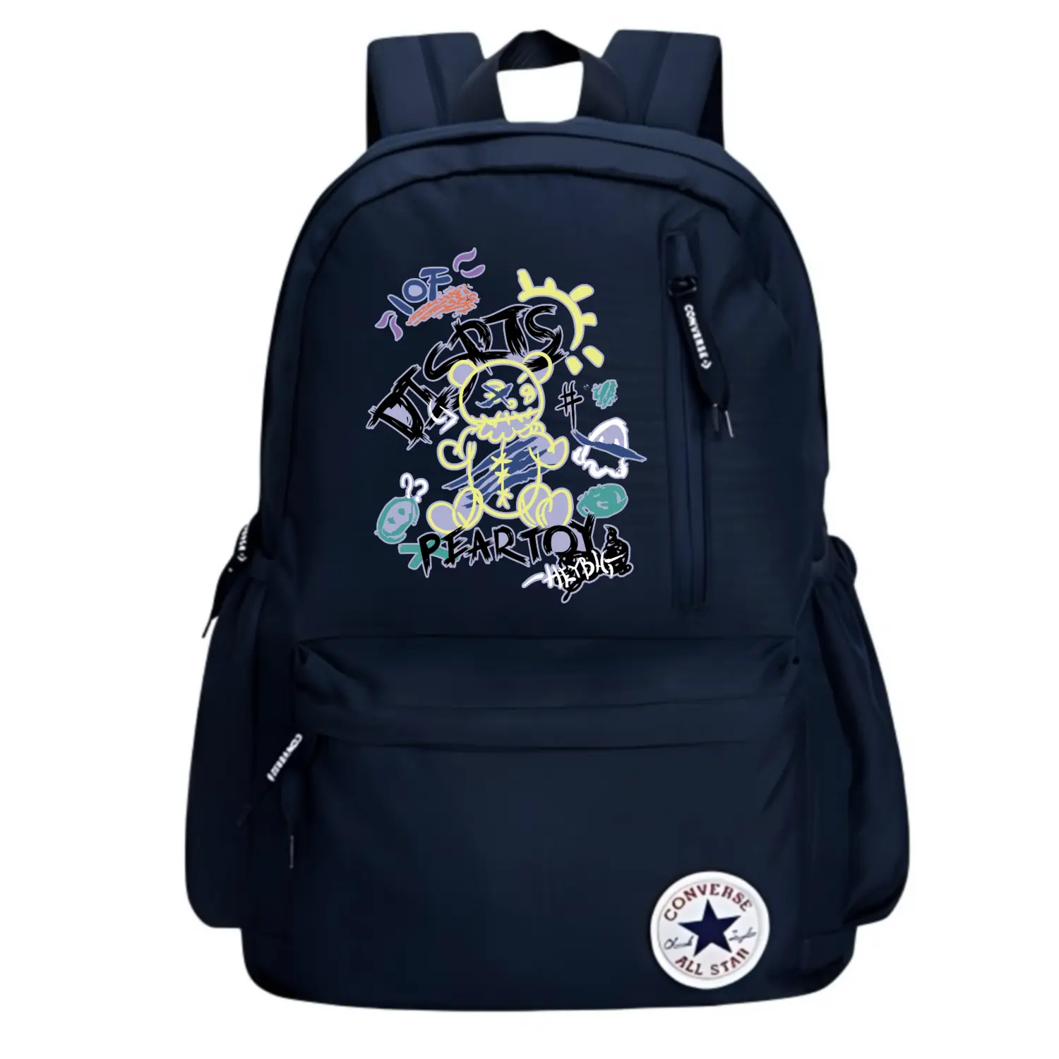 

Converse Полиэстеровый рюкзак обычный унисекс темно-синий, Graffiti Bear