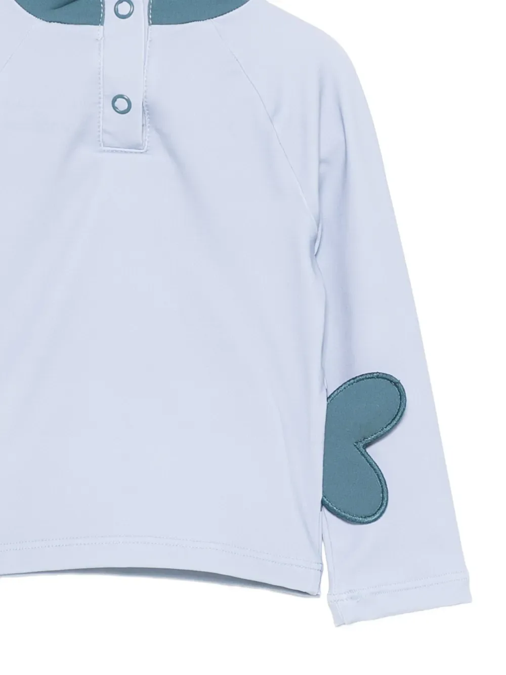 Футболка с защитой от солнца и принтом китов Stella McCartney Kids, синий — фото 3