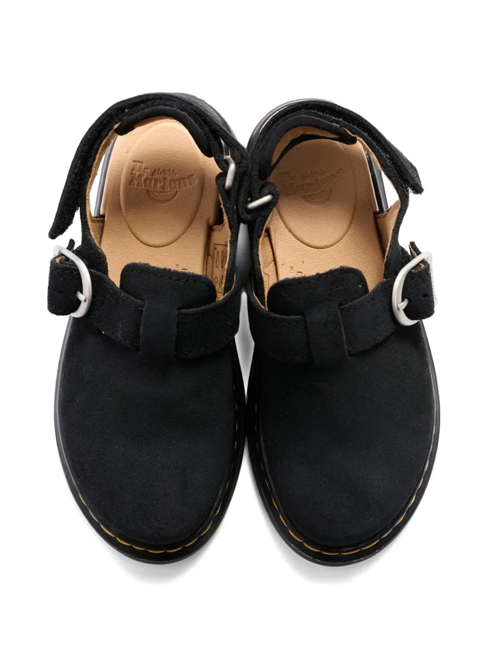 Кожаные мюли Jorgie с пряжкой Dr. Martens Kids, черный — фото 4