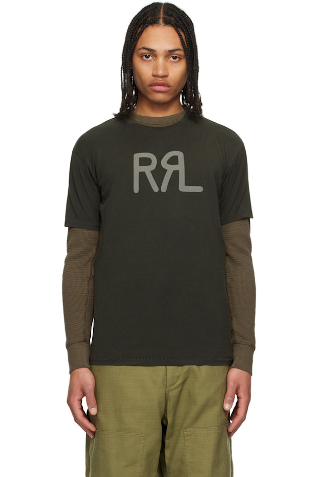 

Футболка RRL с логотипом ранчо Rrl, черный