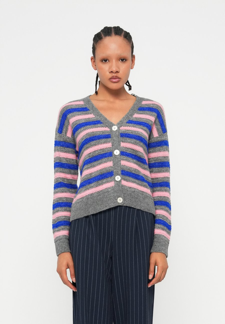 

Кардиган ONLY ONLPOPPY, Grey Melange/Pink/Surf The Web/Mel/Mottled Light Grey