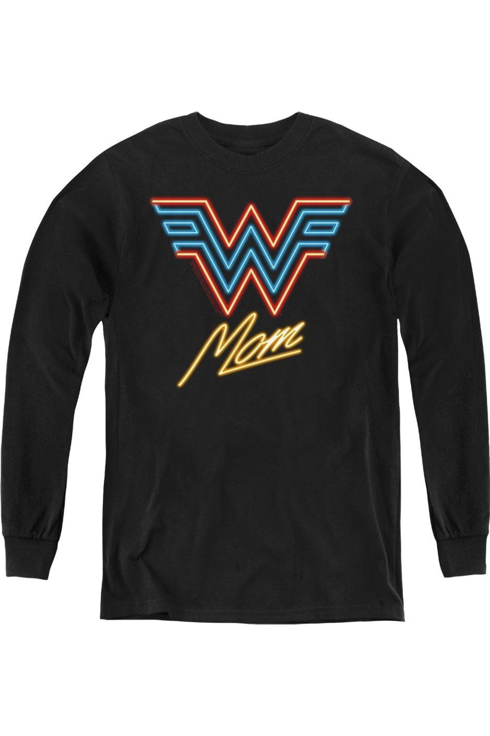 

Футболка с длинным рукавом Wonder Woman 84 Wonder Mom Neon Youth Gildan, черный