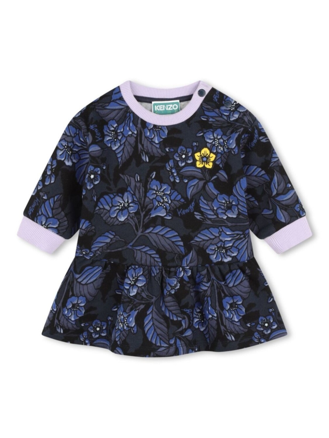 

Kenzo Kids платье с цветочным принтом, синий