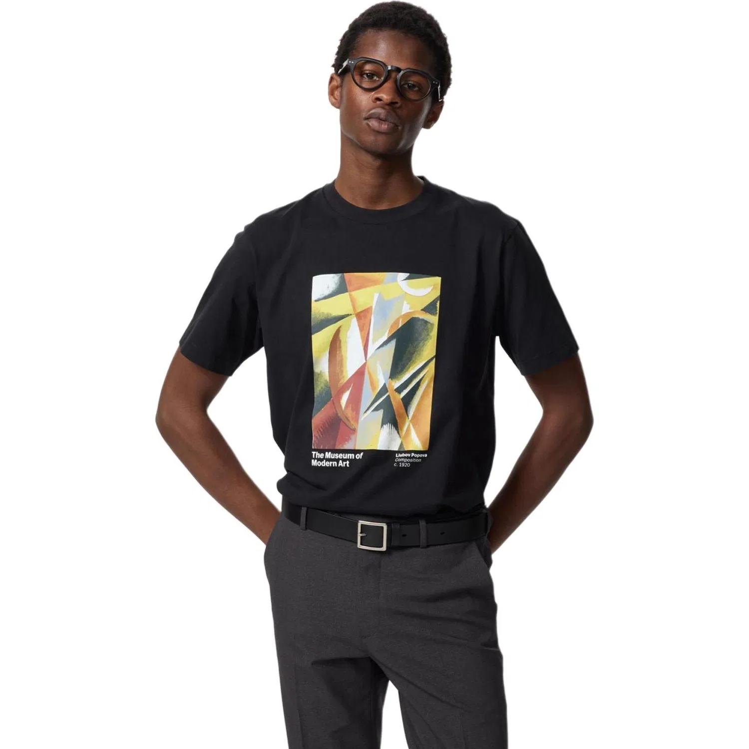Футболка хлопковая UNIQLO черная — фото 4