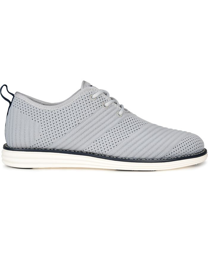 Мужские модельные туфли Novak широкой ширины Tru Comfort из пенопласта со шнуровкой и круглым носком Vance Co., серый — фото 2