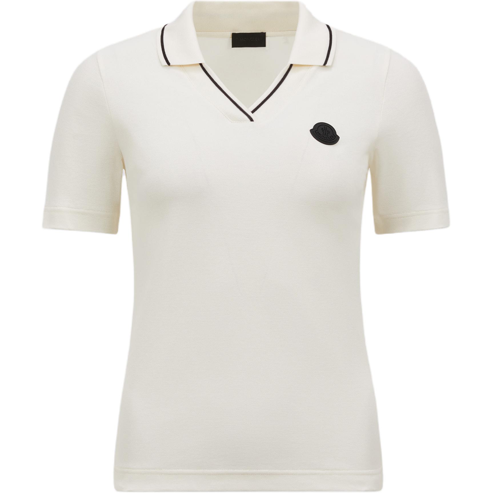 

Поло с коротким рукавом и нашивкой с логотипом Moncler, белый